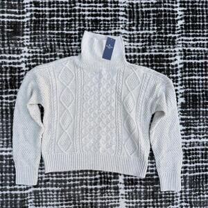 Abercrombie Kids Cream Cable Knit Turtleneck Sweater Size 11/12